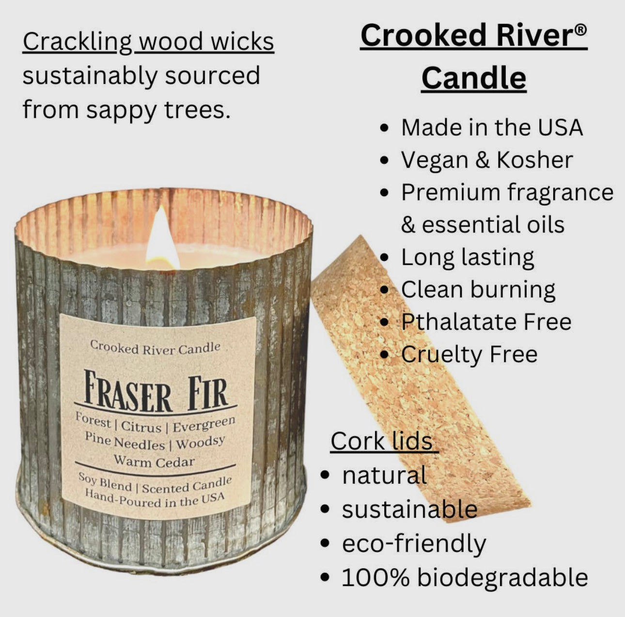 Rustic Farmhouse Tin Soy Wood Wick
Candle