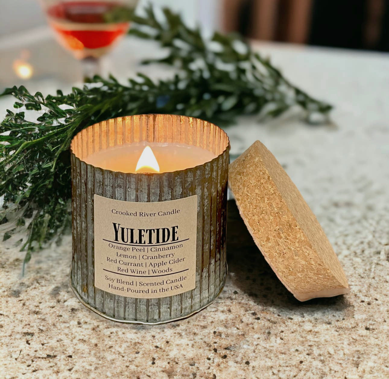 Rustic Farmhouse Tin Soy Wood Wick
Candle