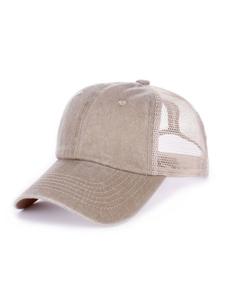 Vintage Washed Adjustable Mesh Cap
