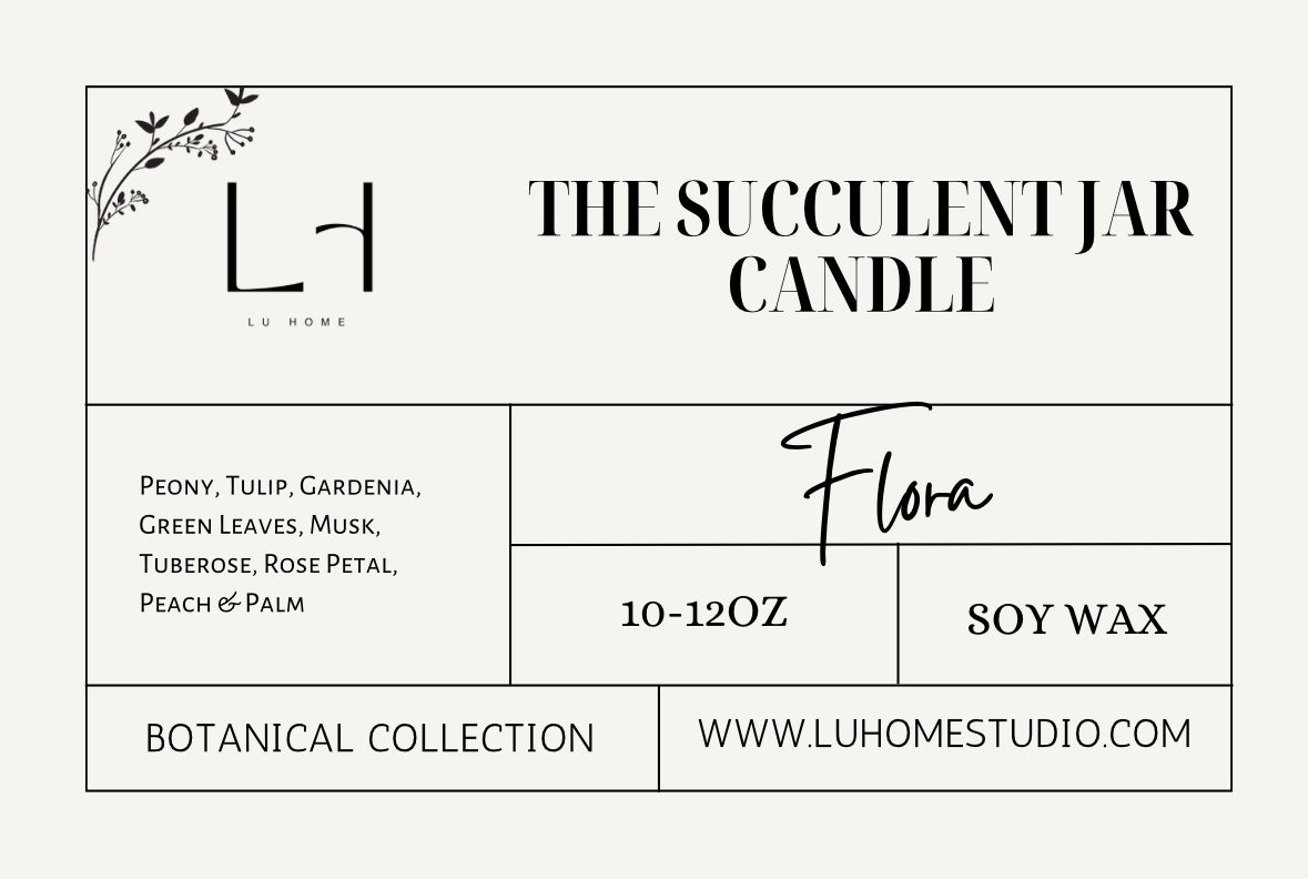 (Faire) Lu home The Succulent Jar Scented Candle