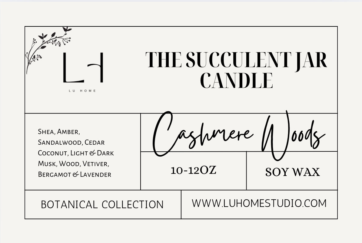 (Faire) Lu home The Succulent Jar Scented Candle