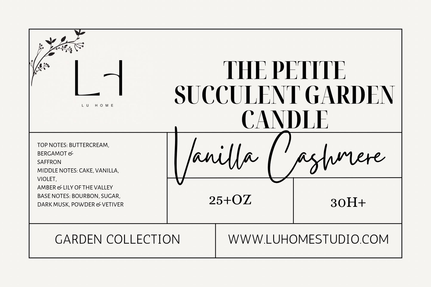 Lu home The Petite Succulent Garden Candle
