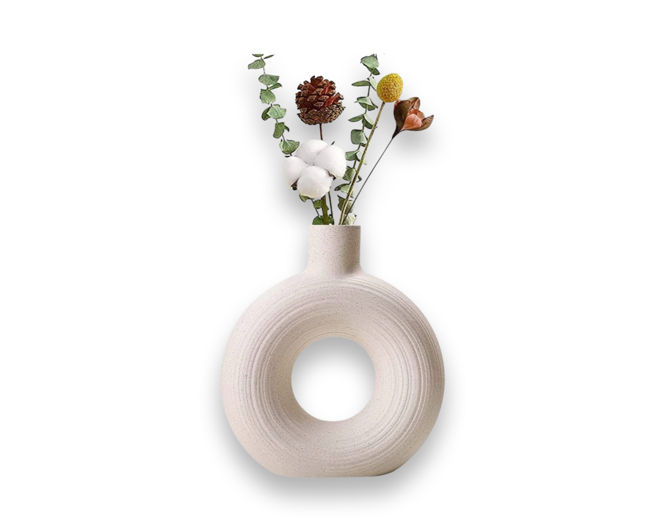Lu home Large White Nordic Modern Circle Vase