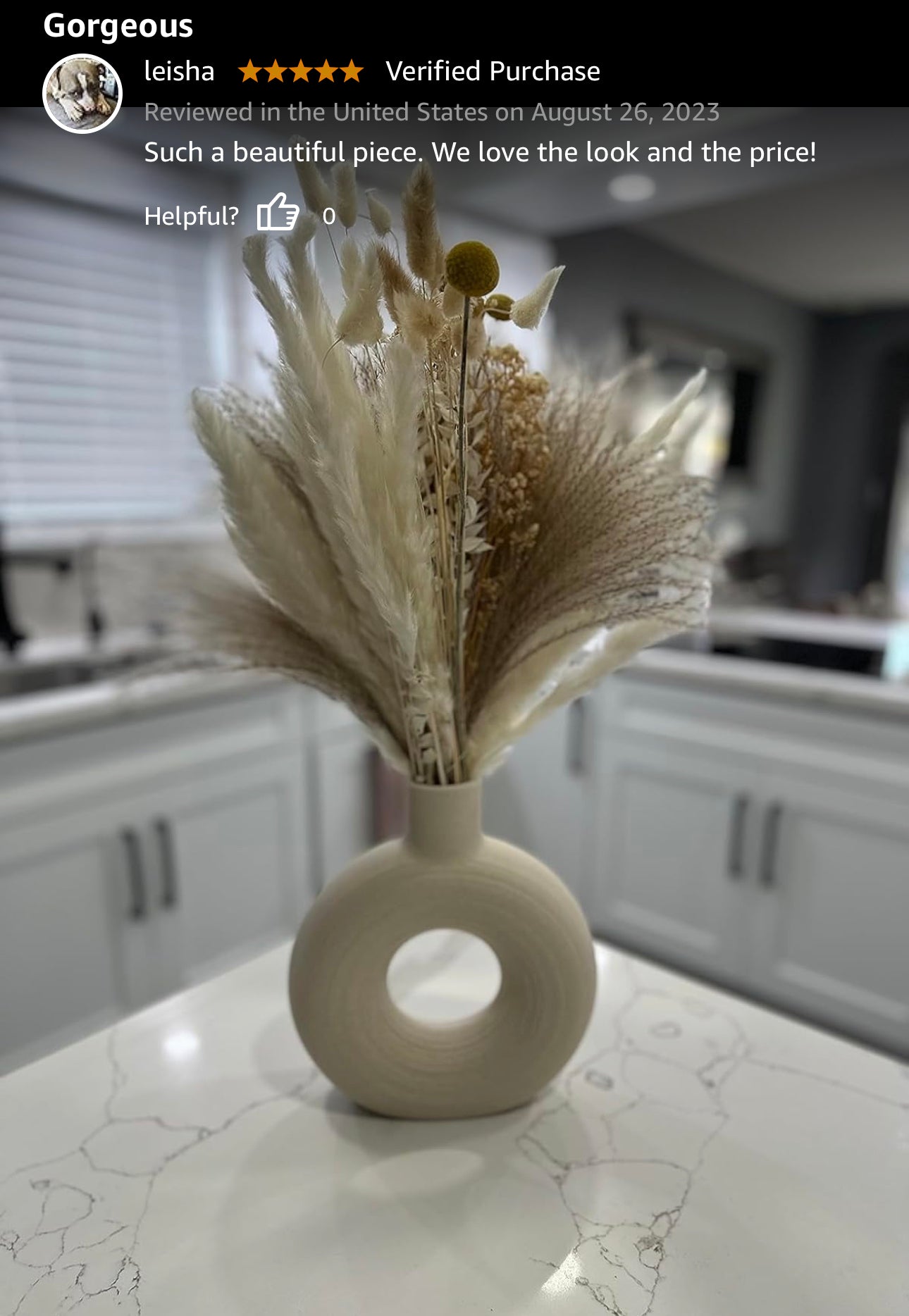 Lu home Large White Nordic Modern Circle Vase