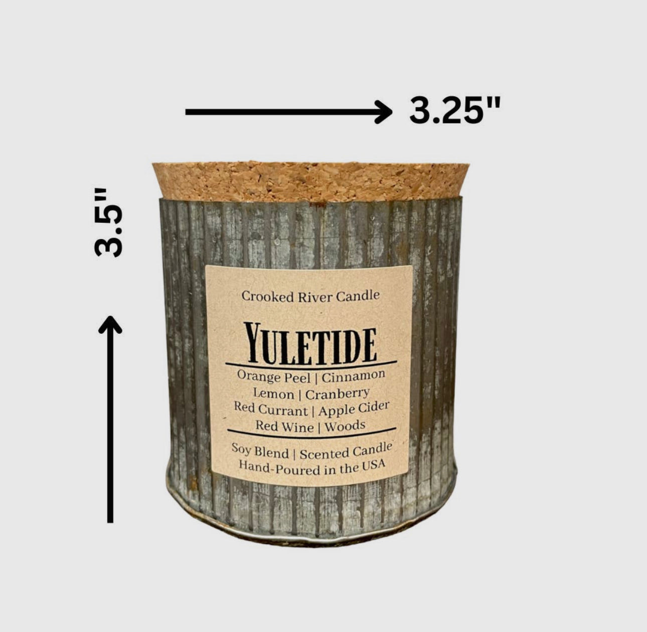 Rustic Farmhouse Tin Soy Wood Wick
Candle