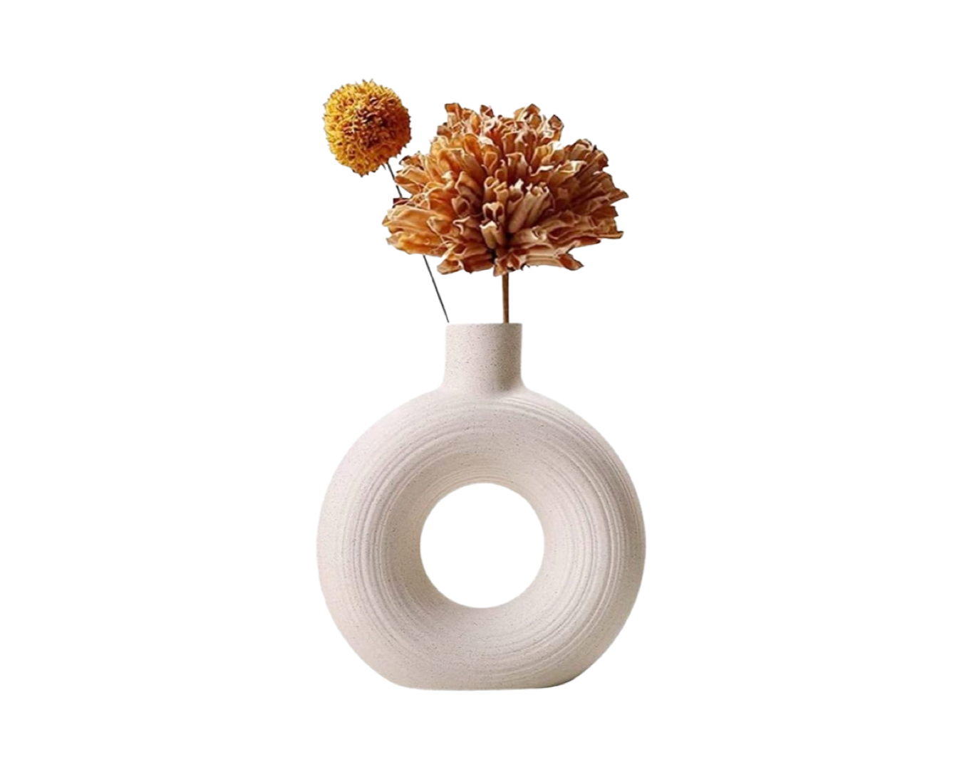 Lu home Large White Nordic Modern Circle Vase