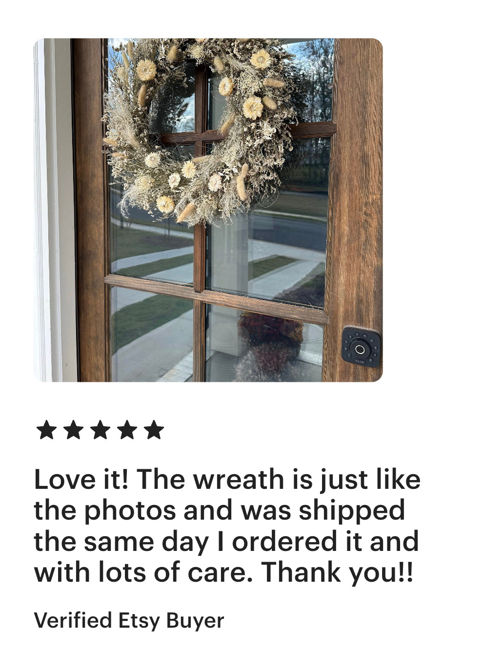 Lu home The Floral & Twig Halo Wreath - 22”