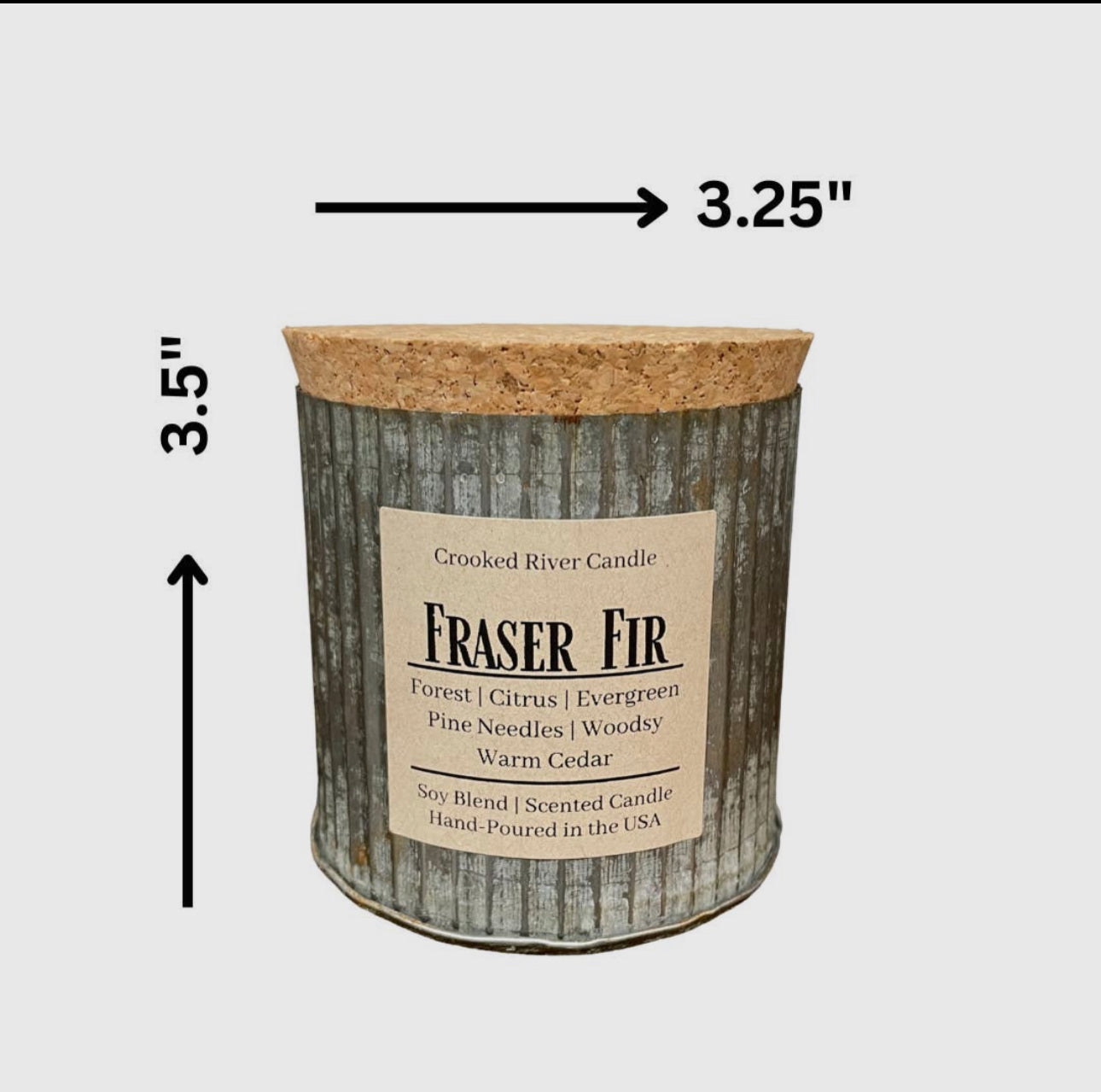 Rustic Farmhouse Tin Soy Wood Wick
Candle
