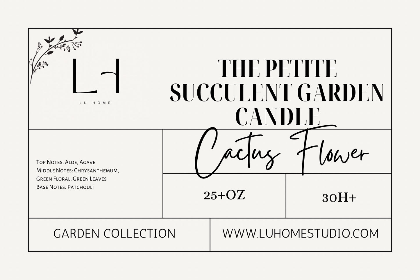 Lu home The Petite Succulent Garden Candle