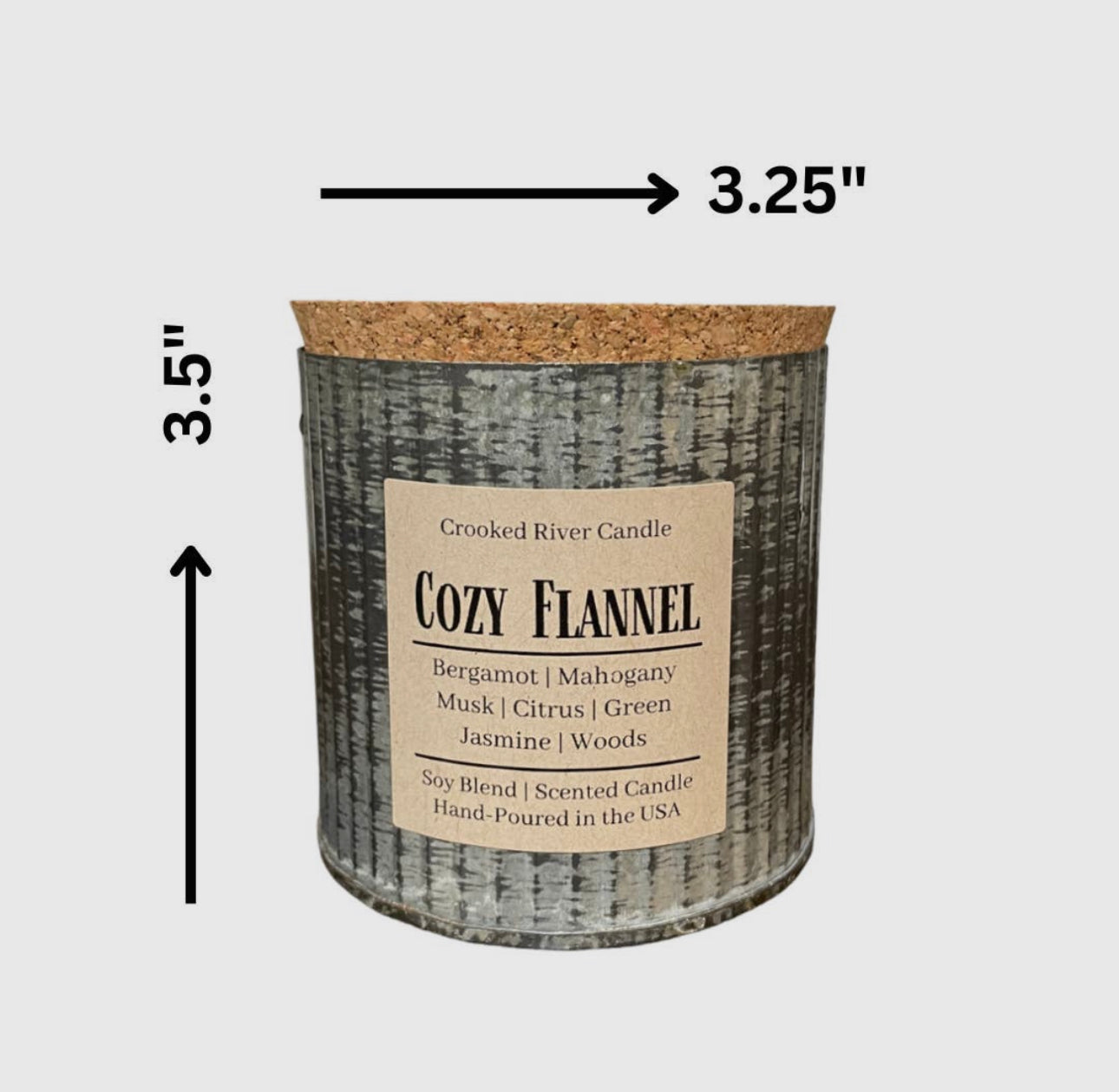 Rustic Farmhouse Tin Soy Wood Wick
Candle