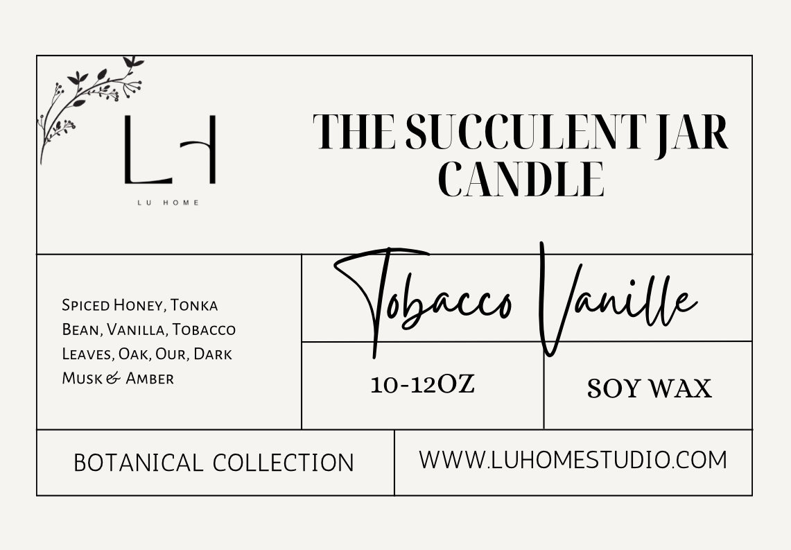 (Faire) Lu home The Succulent Jar Scented Candle