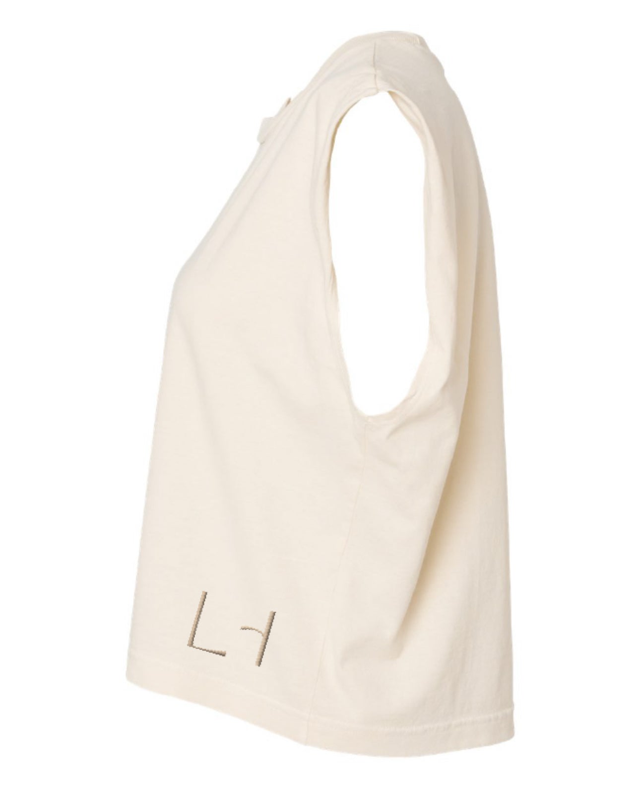 Lu home Embroidered Logo Muscle Tee