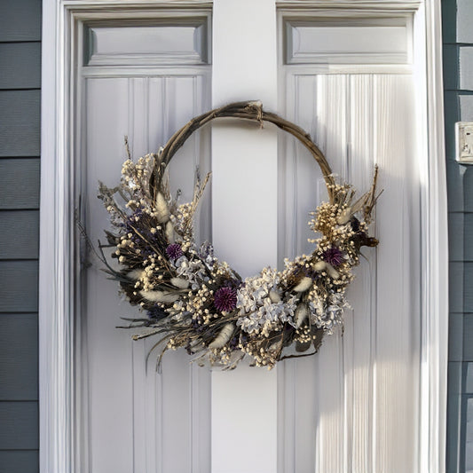 Lu home The Floral & Twig Halo Wreath - 22”