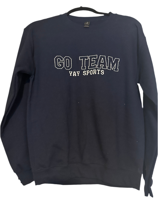 Go Team Yay Sports Crew Neck Sweatshirt