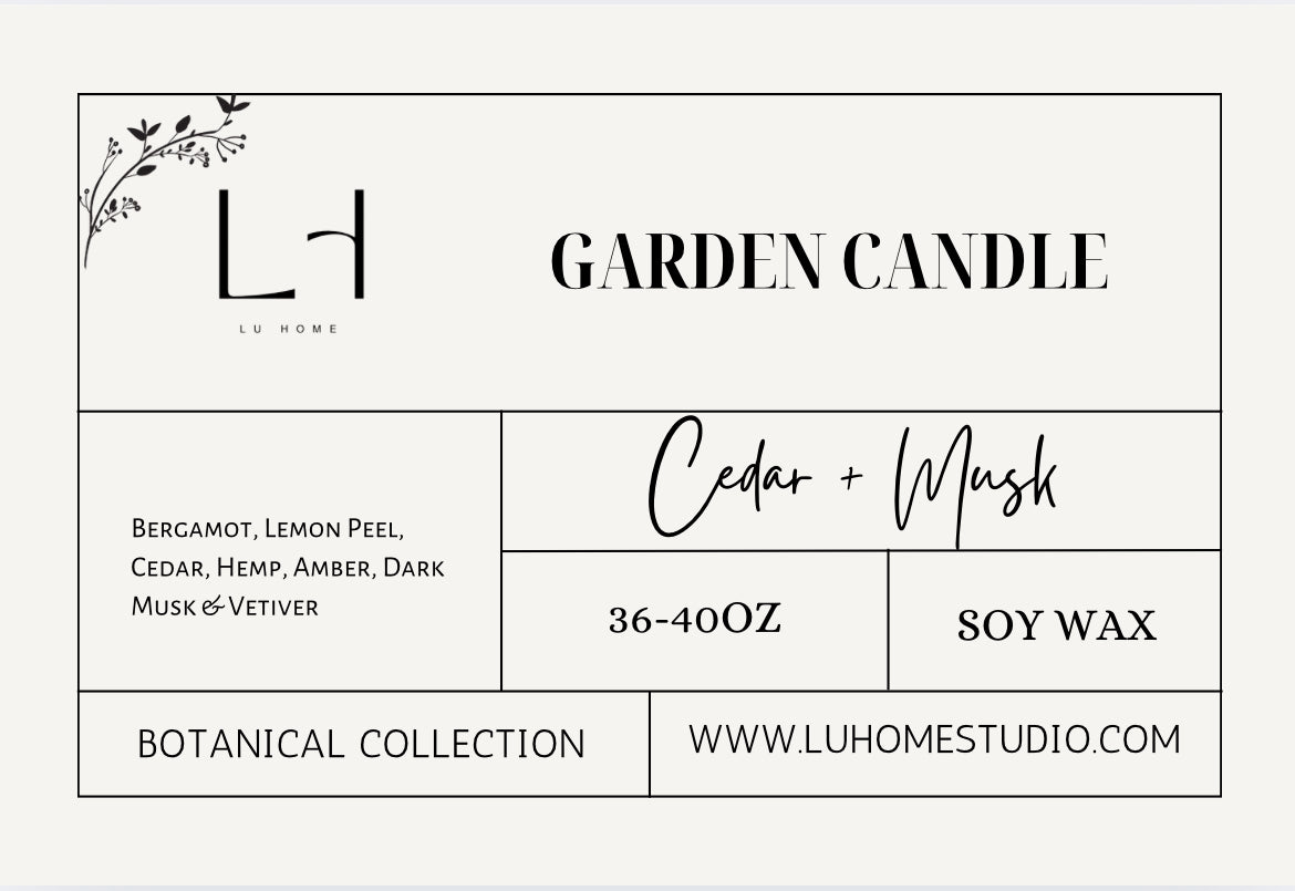 Botanical Flower Garden Candle