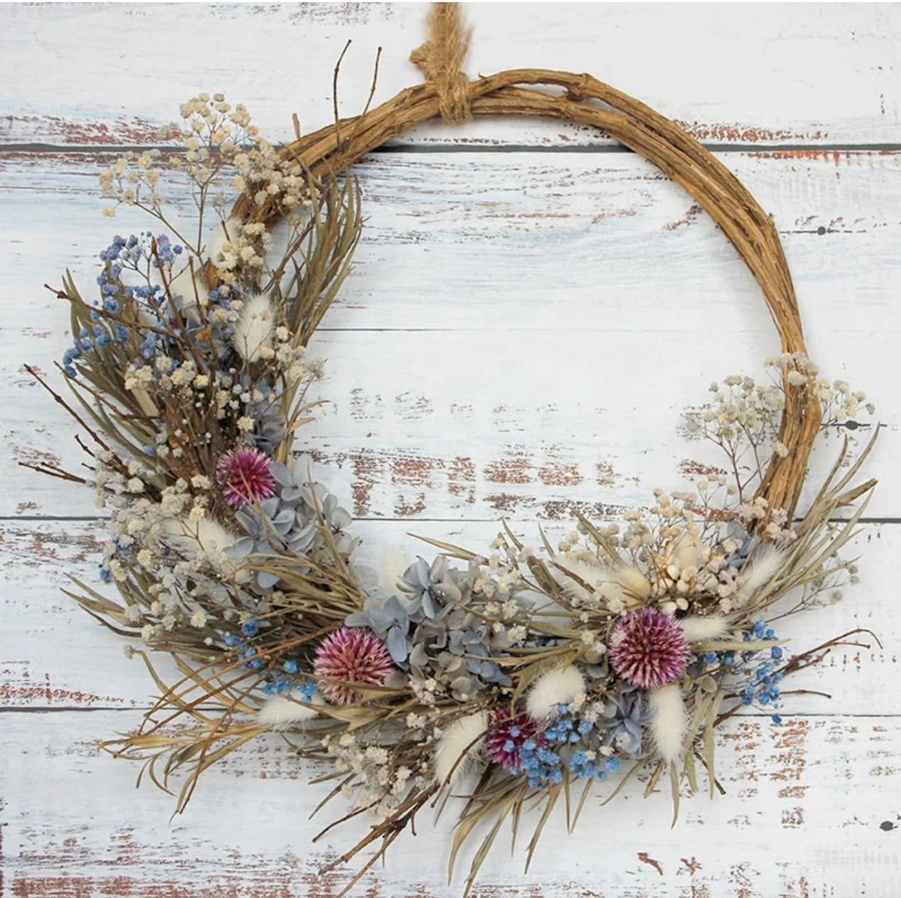 Lu home The Floral & Twig Halo Wreath - 22”