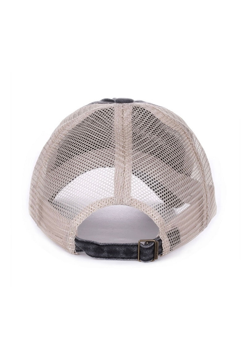 Vintage Washed Adjustable Mesh Cap