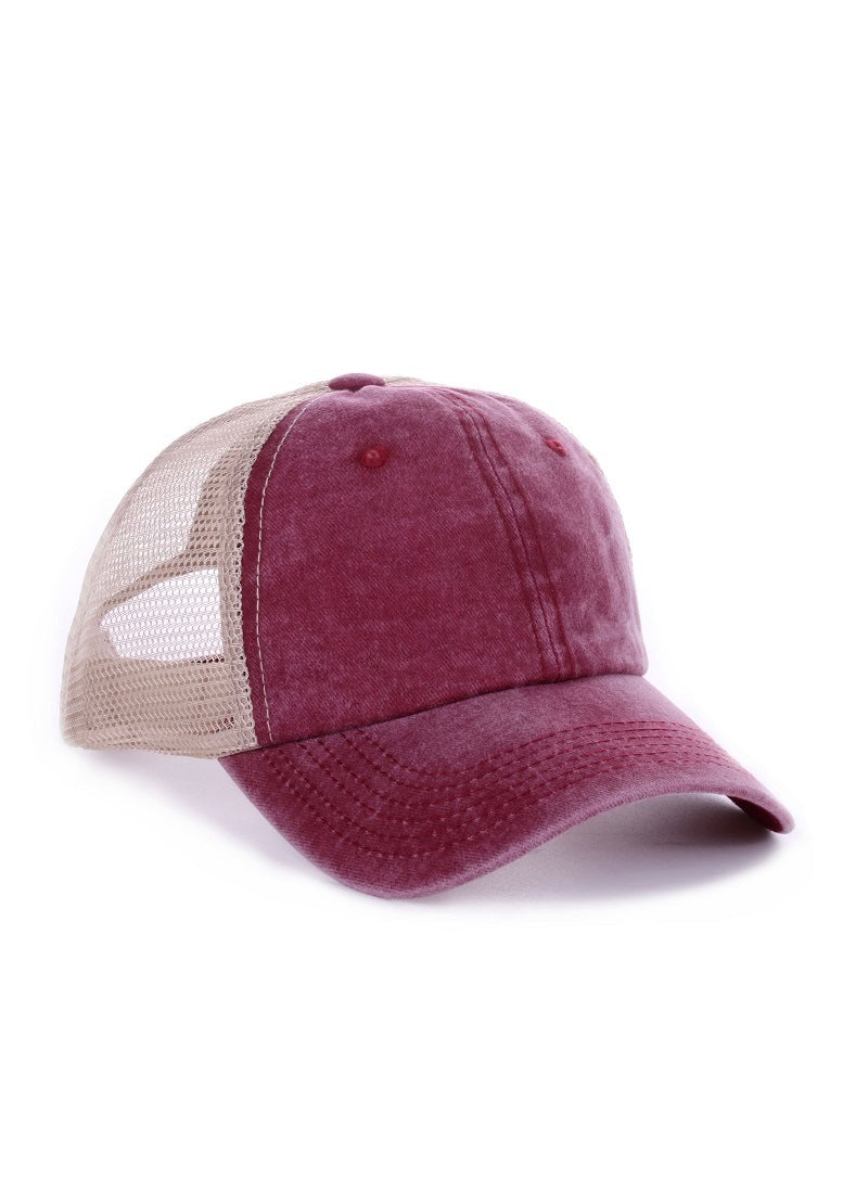 Vintage Washed Adjustable Mesh Cap