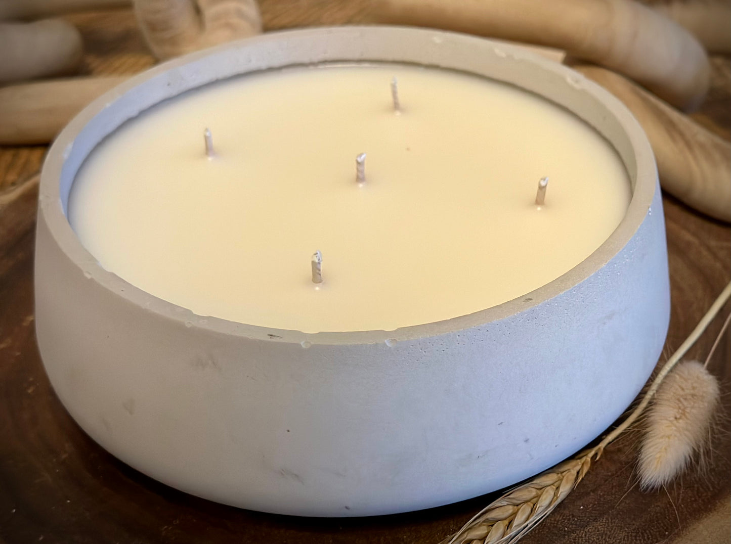 Large Concrete Fall Scented Cotton Wick Candle |  Fall in Love Collection