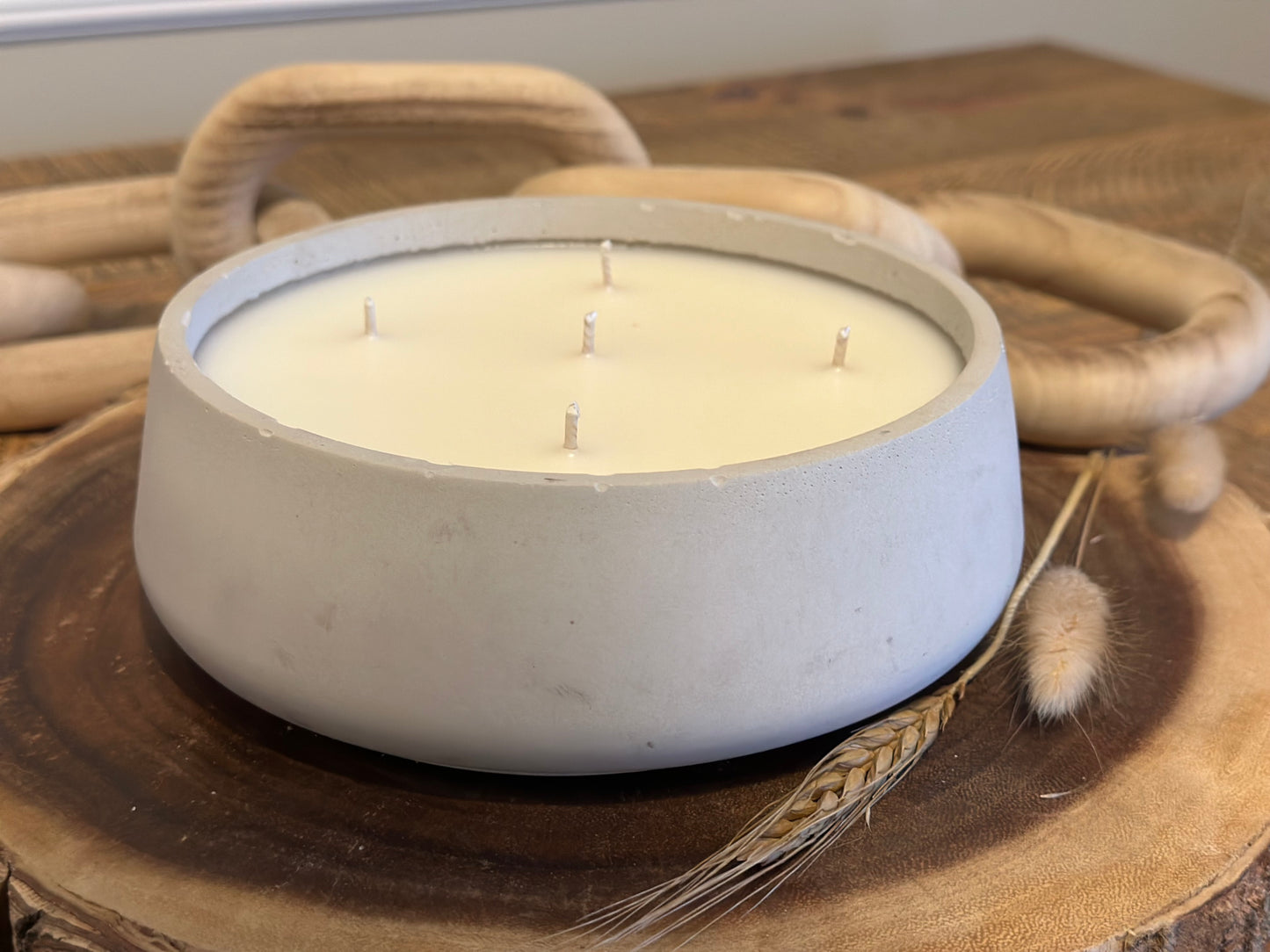 Large Concrete Fall Scented Cotton Wick Candle |  Fall in Love Collection