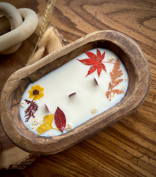 The Fallen Leaves Scented Petite Dough Bowl Candle