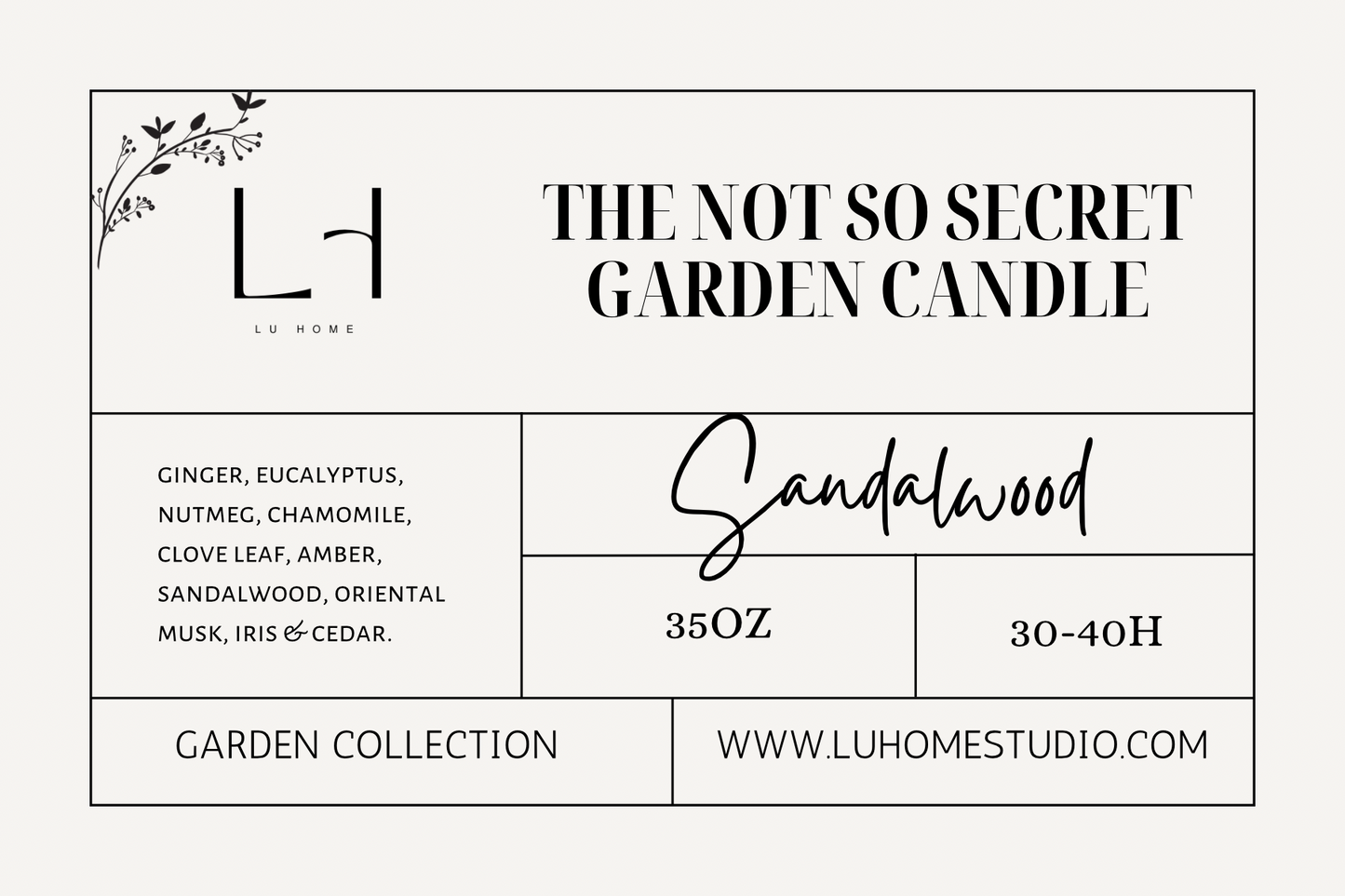 Lu home The Not So Secret Garden Candle