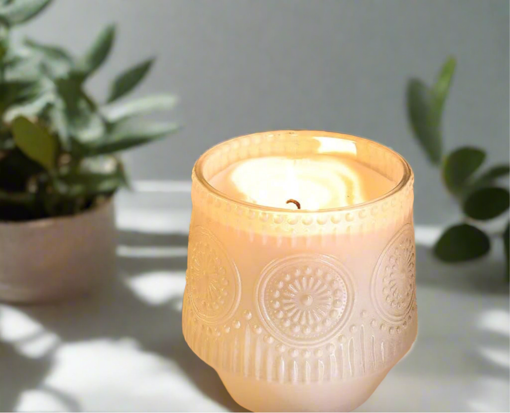 Decorative Jar Candle with Bamboo Lid