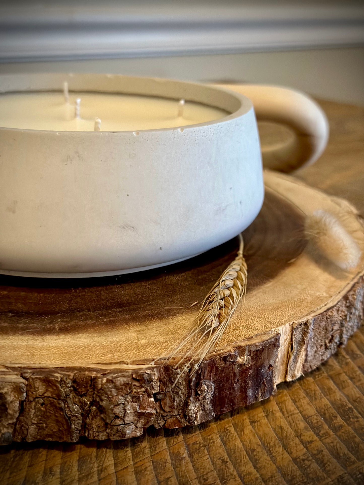 Large Concrete Fall Scented Cotton Wick Candle |  Fall in Love Collection