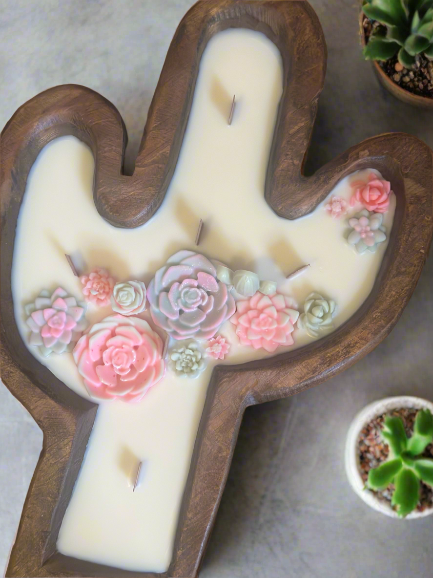 What the Succulent Cactus Dough Bowl Candle