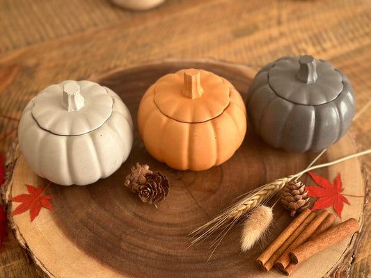 The Pumpkin Jar Cement Candle| Fall in Love Collection