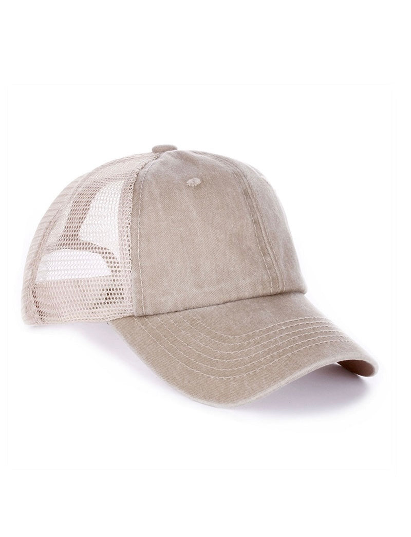 Vintage Washed Adjustable Mesh Cap