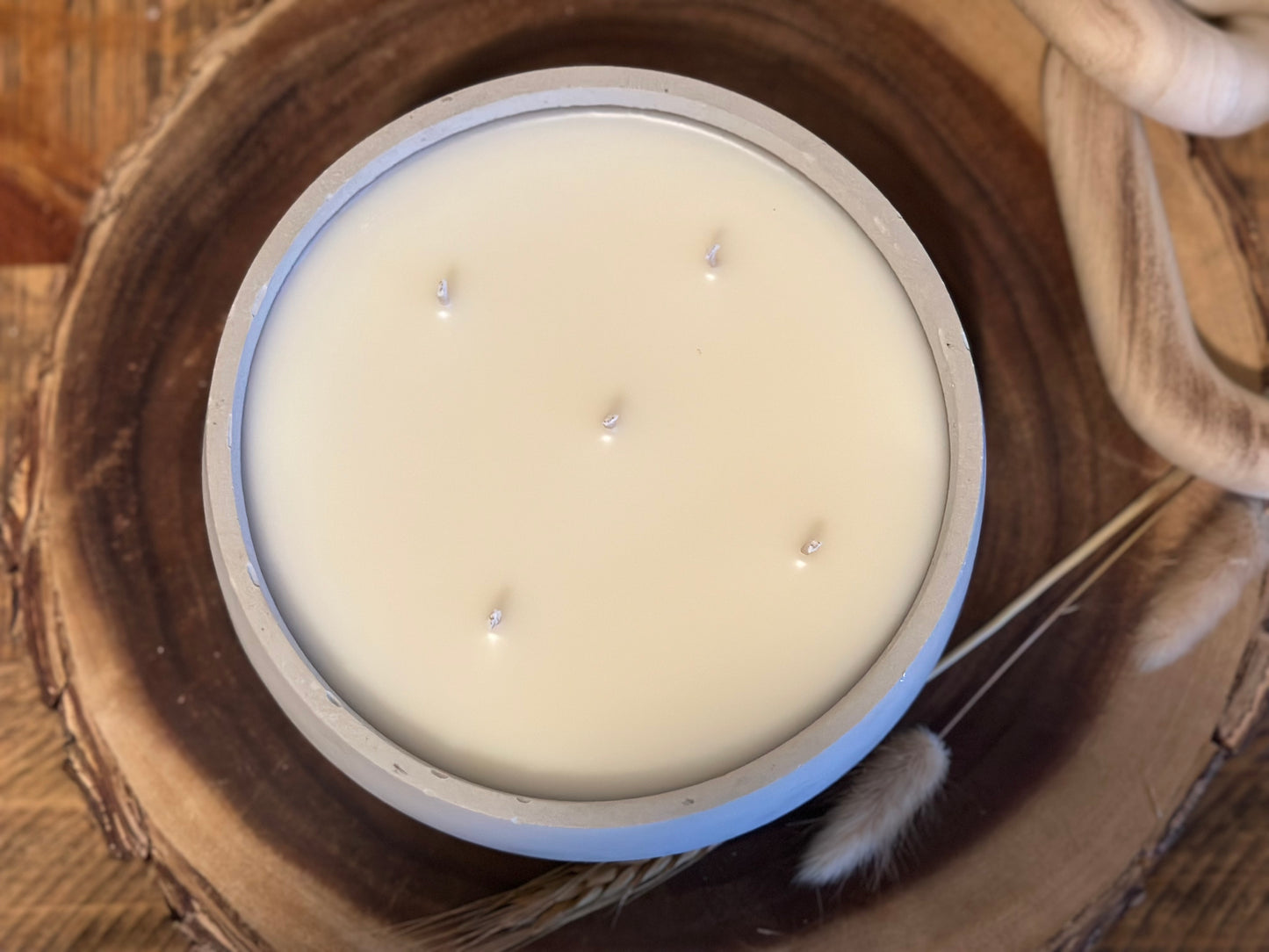 Large Concrete Fall Scented Cotton Wick Candle |  Fall in Love Collection