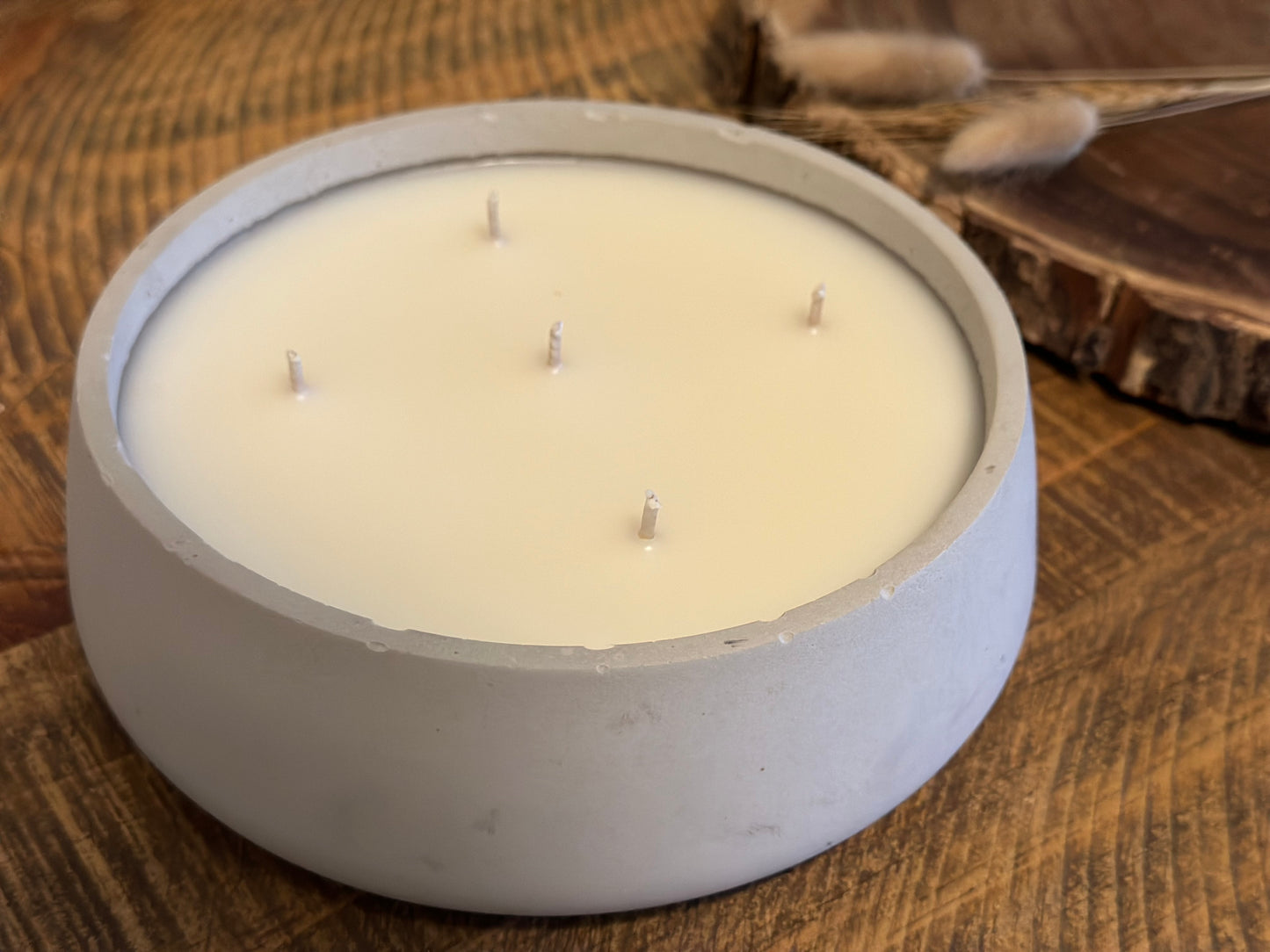 Large Concrete Fall Scented Cotton Wick Candle |  Fall in Love Collection