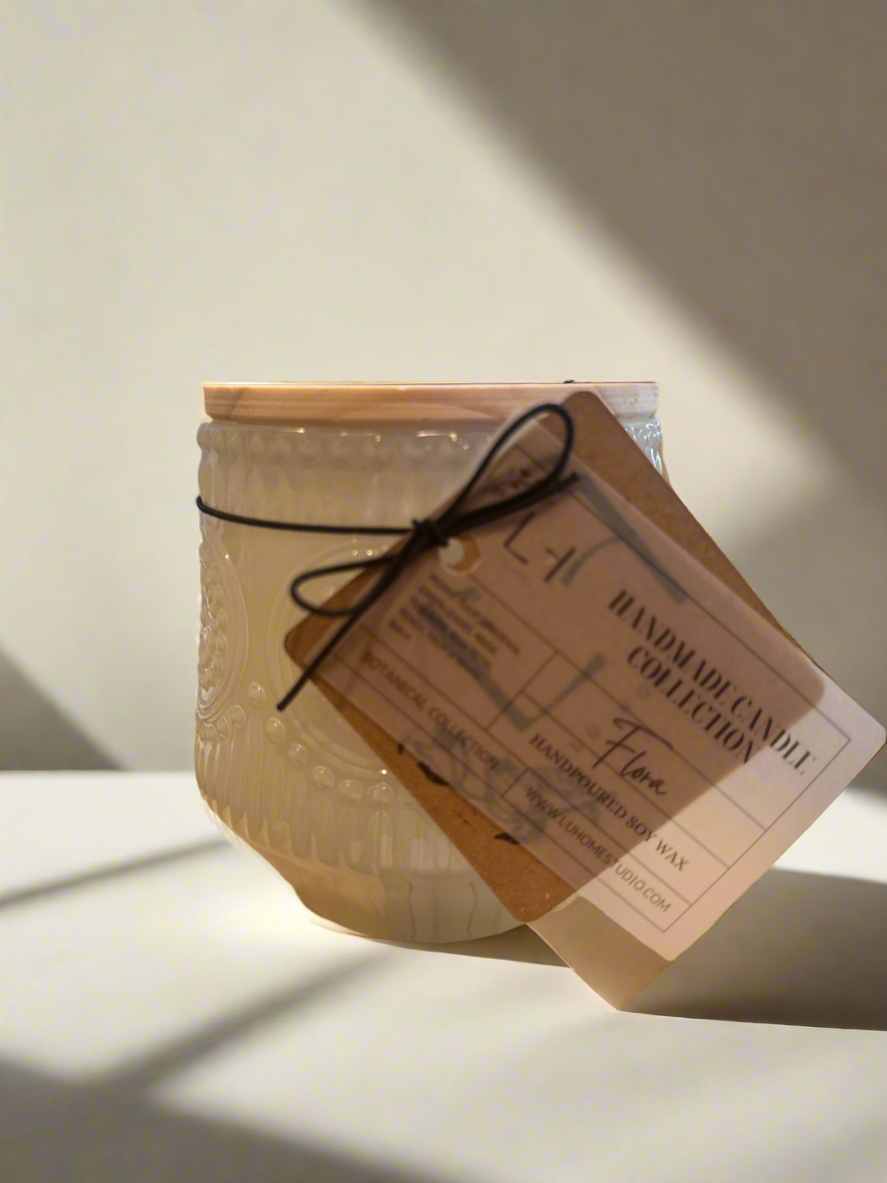 Decorative Jar Candle with Bamboo Lid