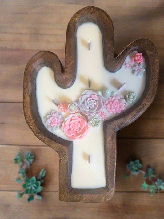 What the Succulent Cactus Dough Bowl Candle