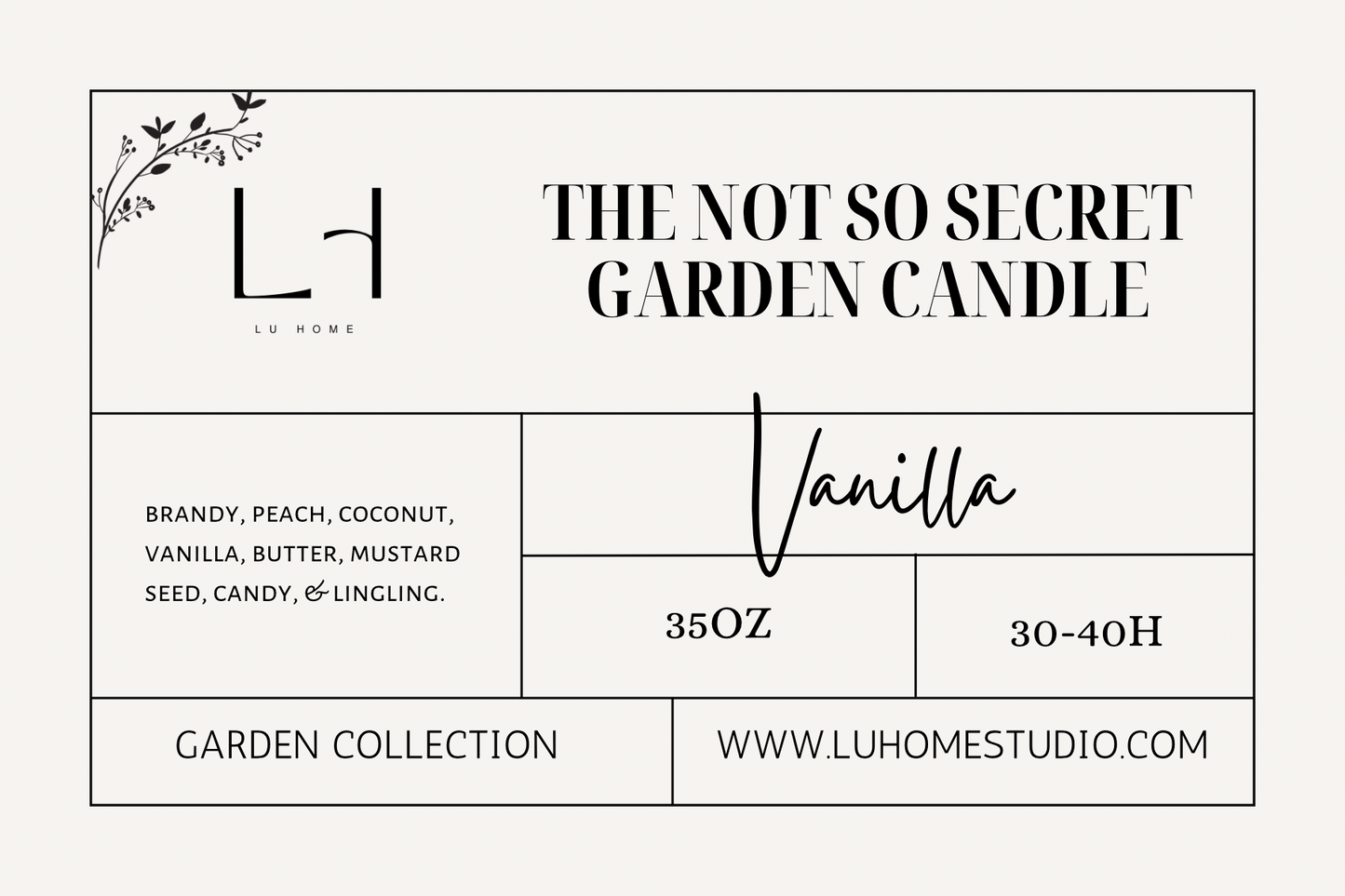 Lu home The Not So Secret Garden Candle