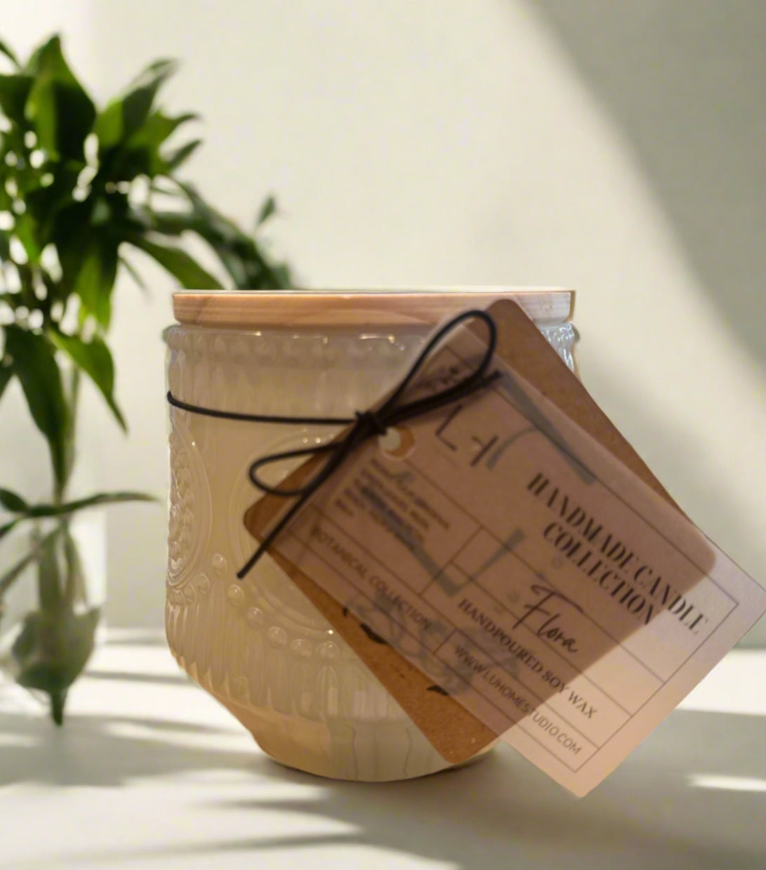 Decorative Jar Candle with Bamboo Lid