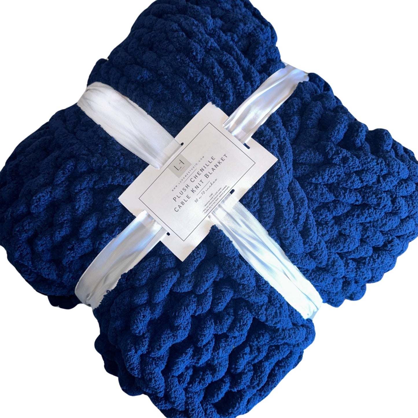 Lu home Oversized Plush Chunky Cable Knit Blanket